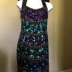 Multicolor sequin dress